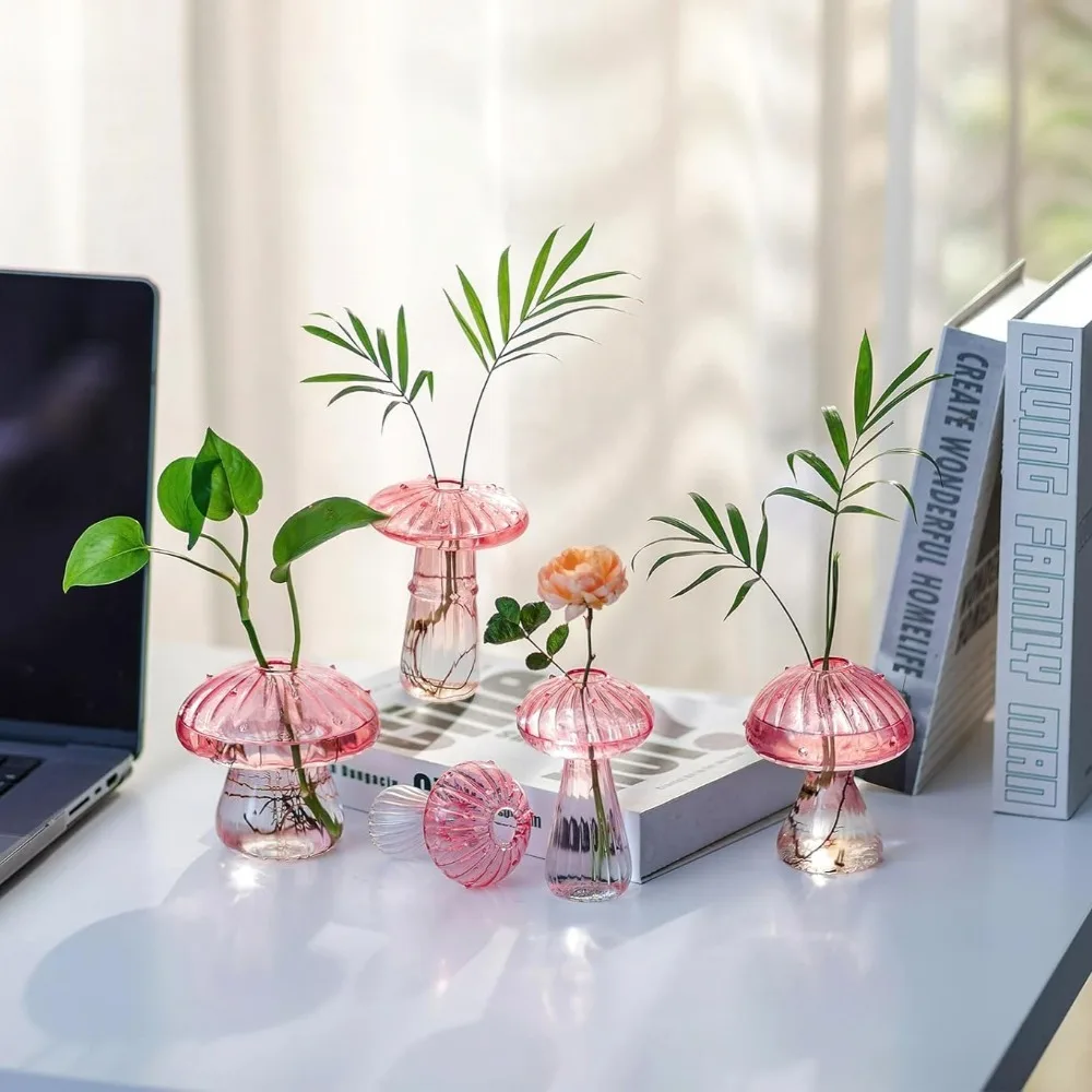 버섯 모양의 홈이 파인 유리 번식 스테이션, 거실 창틀 - Propagation Station Vase 리뷰 및 가격