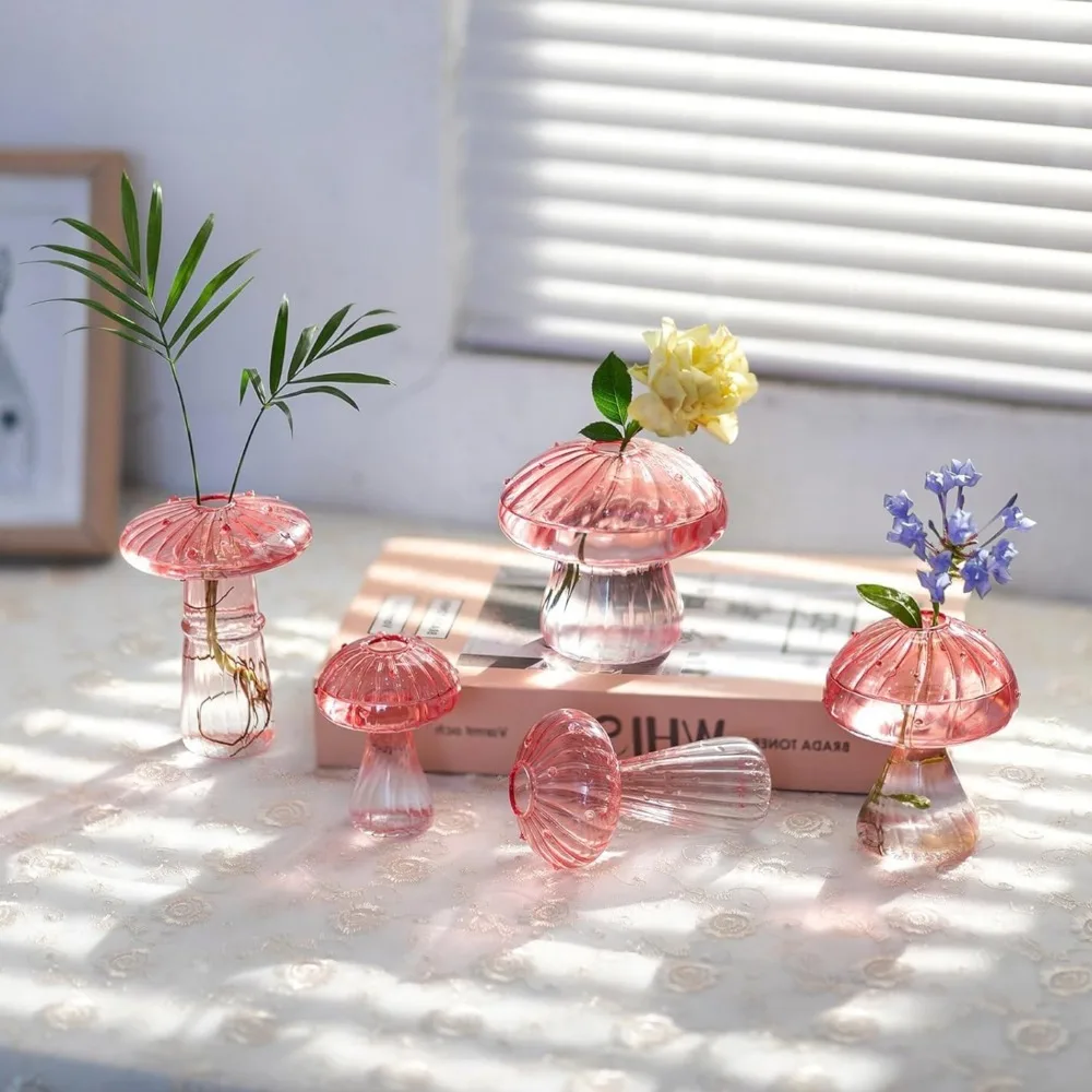 버섯 모양의 홈이 파인 유리 번식 스테이션, 거실 창틀 - Propagation Station Vase 리뷰 및 가격